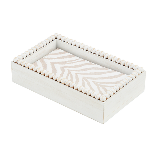 0016 White beaded Towel MPC