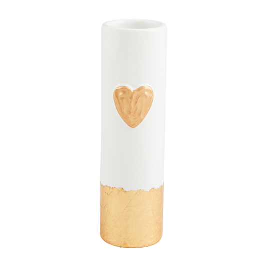 0434H Hand Painted Heart Gold Bud Vase MPC