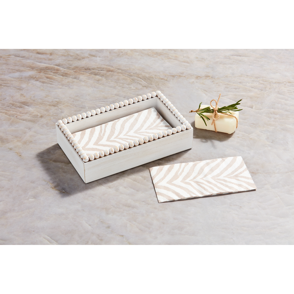 0016 White beaded Towel MPC