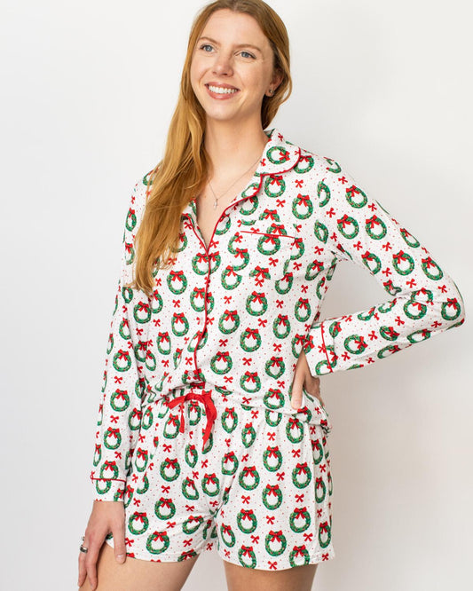 5941 Wreath Sleep Top TRS