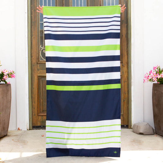2021 Landry Beach Towel in Navy/Lime TRS