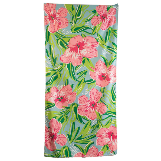 3011 Hibiscus Towel Aruba Blue/Hot Pink TRS