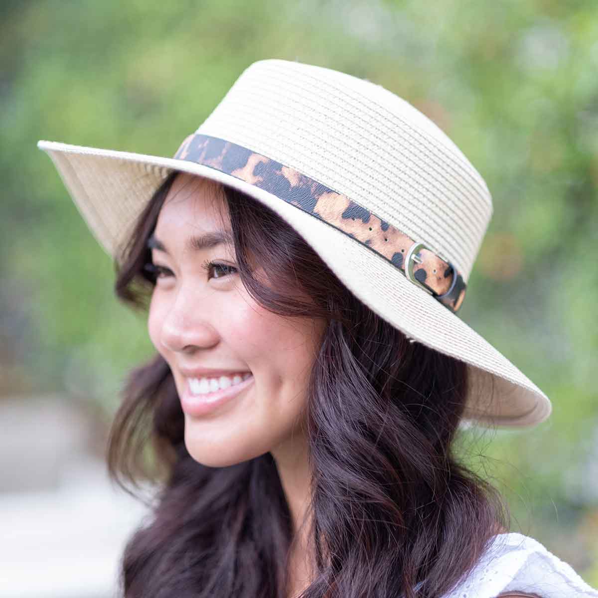 2001 Leopard Sun Hat TRS