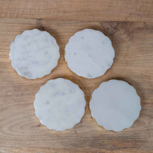 0054 Ferrara Round Marble Coasters TRS