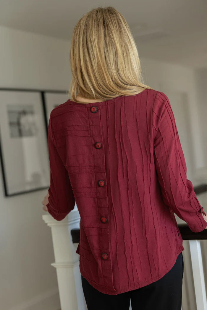 6545 Button Back Tee HAB