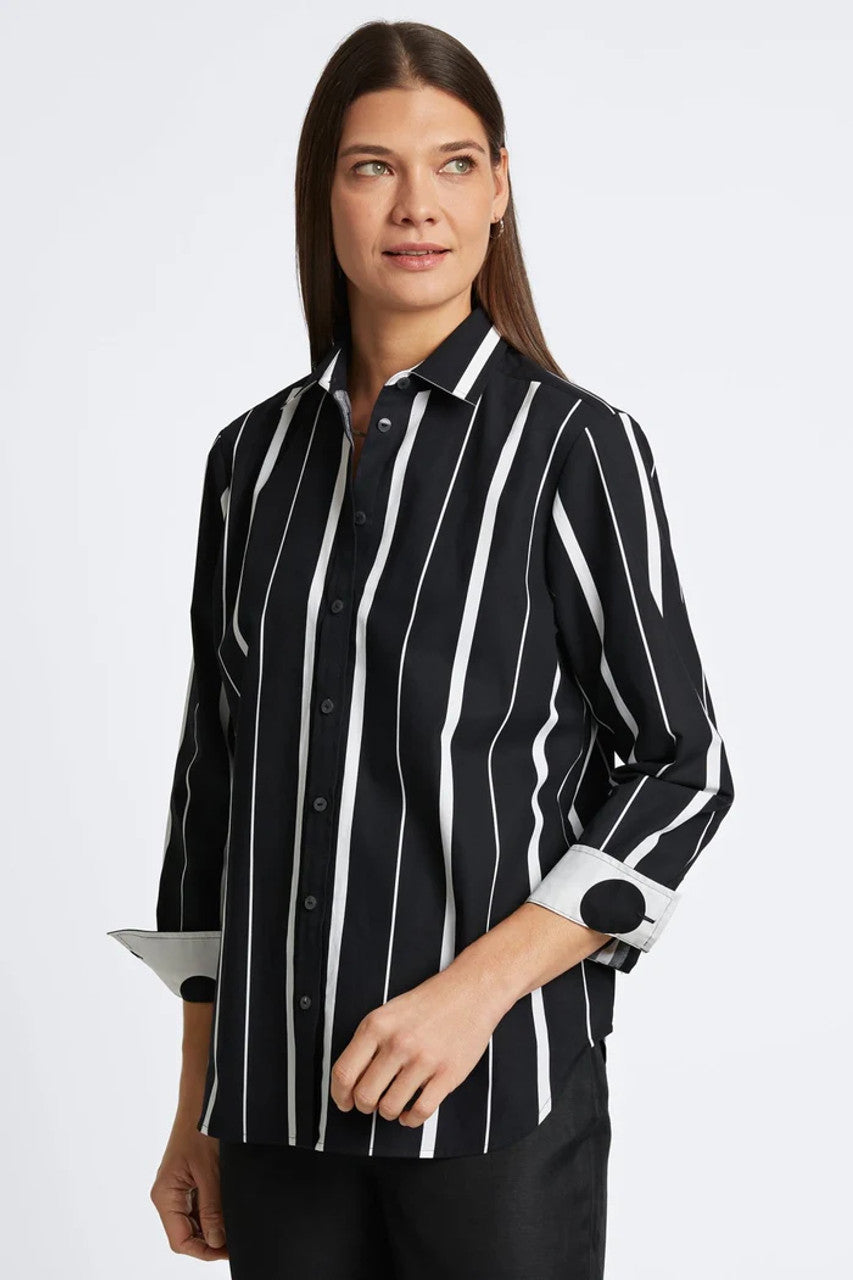 2449 Black & White Stripe FOX