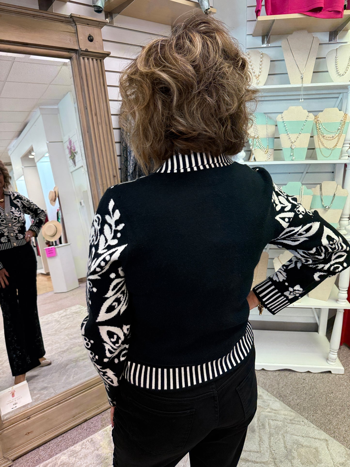 0807 Floral V-Neck Cardigan THML
