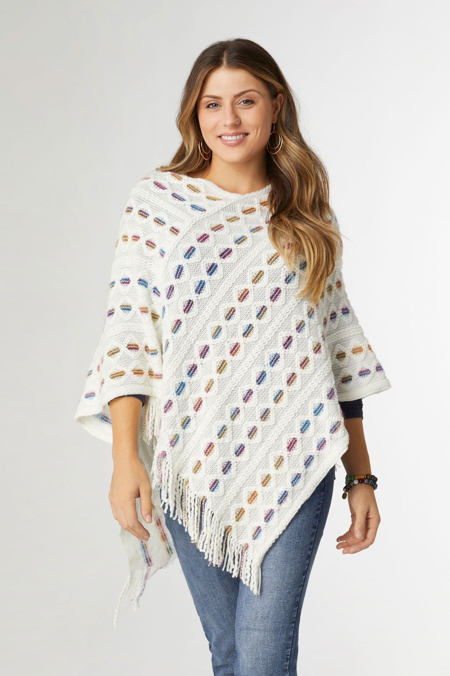 9046 Fringe Poncho COCO