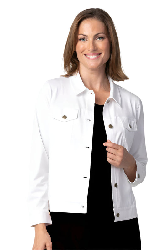 31520 White Soft Stretch Jacket HAB
