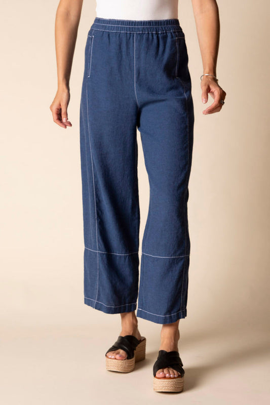 41577 Linen Crop Pant HAB