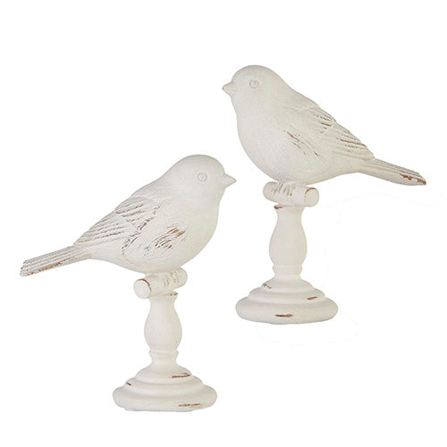 1051 Wht Bird Finial RAZ