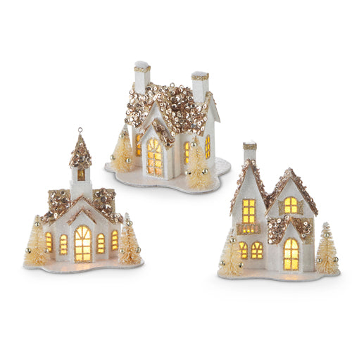 5582 5" LIGHTED HOUSE ORN RAZ