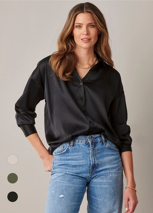 2557 Black Satin Shirt GCI