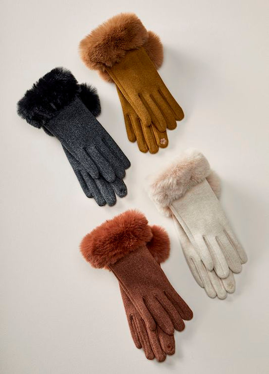 2824 Faux Fur Cuffed Glove GCI