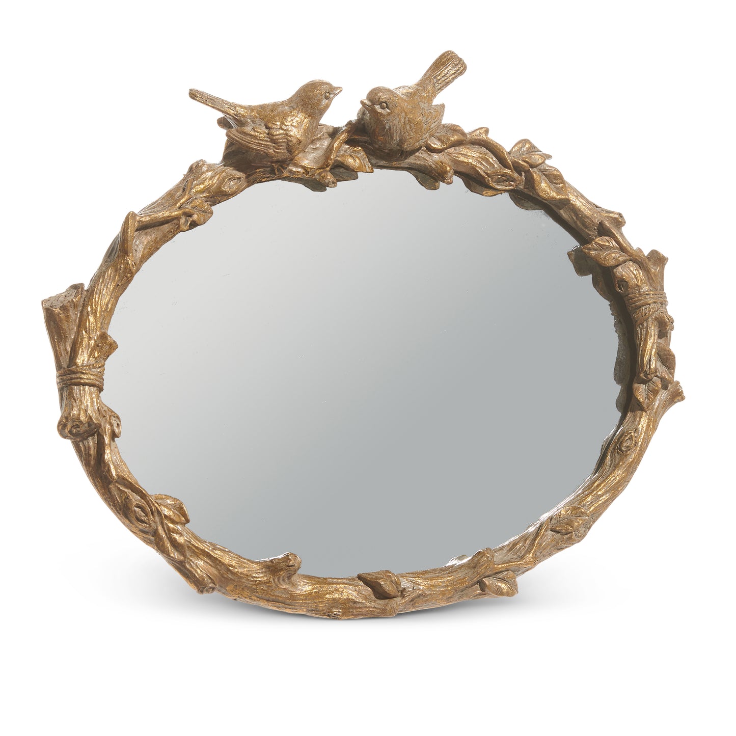 1055 9" oval bird mirror RAZ