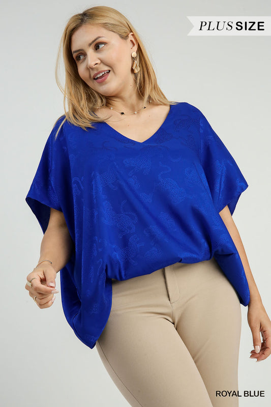 8440 Royal Blue Blouse UMG