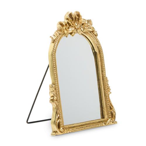2199 9" Gold Bow Mirror RAZ