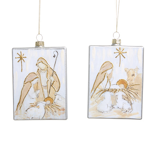4611 Rectangle Nativity Orn RAZ