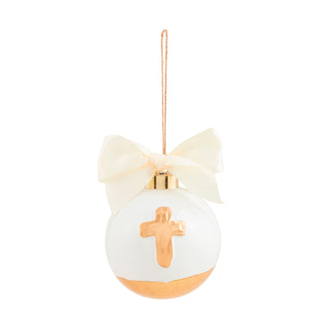 0337C Cross Hand Painted Ornament MPC