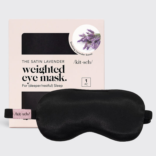 4864 Lavender Weighted Satin Eye Mask KIT