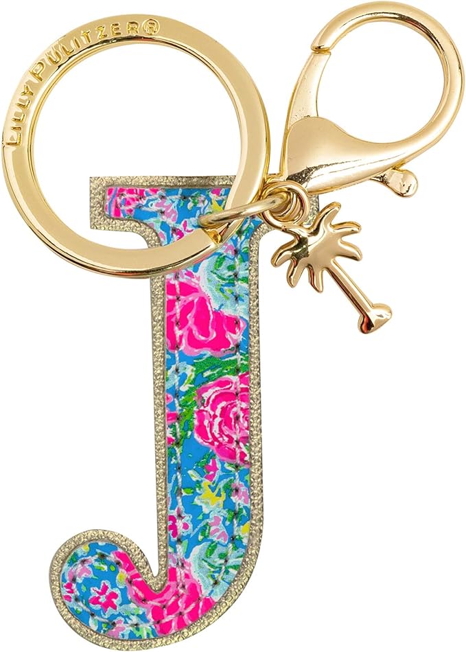 Lilly Pulitzer Leatherette Initial Keychain LPG