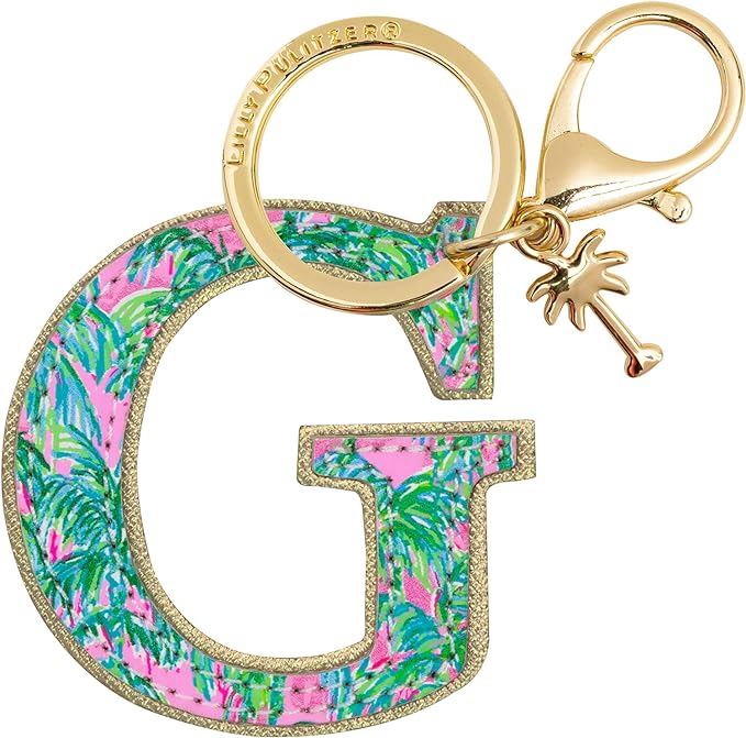 Lilly Pulitzer Leatherette Initial Keychain LPG