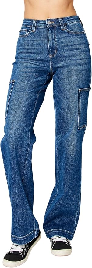 8924 Judy Blue Light Jean Cargo Wide JBC