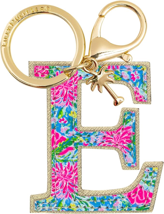 Lilly Pulitzer Leatherette Initial Keychain LPG