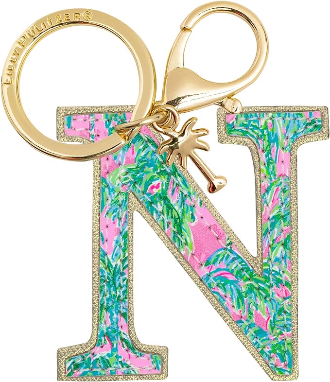 Lilly Pulitzer Leatherette Initial Keychain LPG