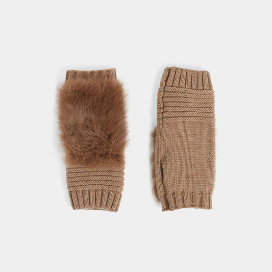 6357 Furry Fingerless Gloves COCO