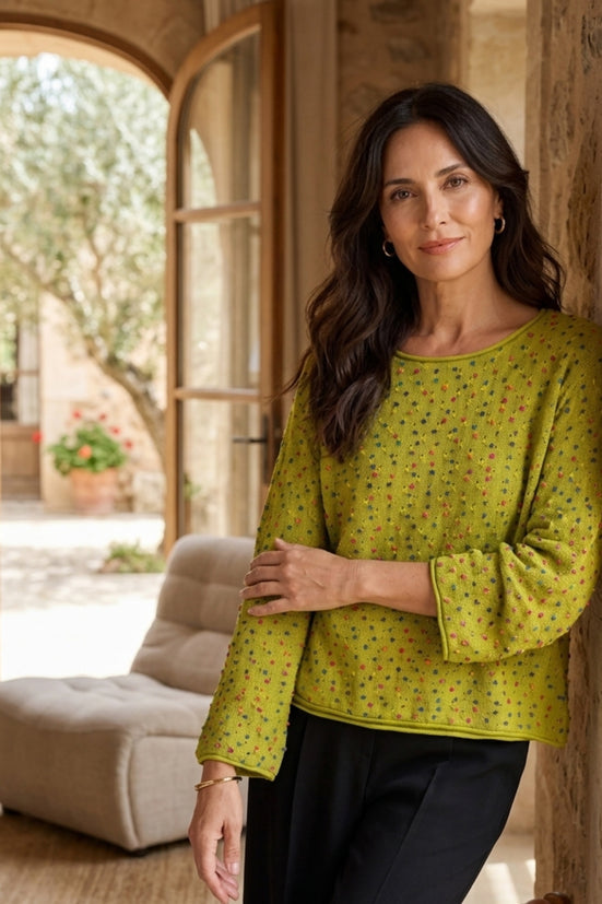961701 Confetti Dot Pullover OLV