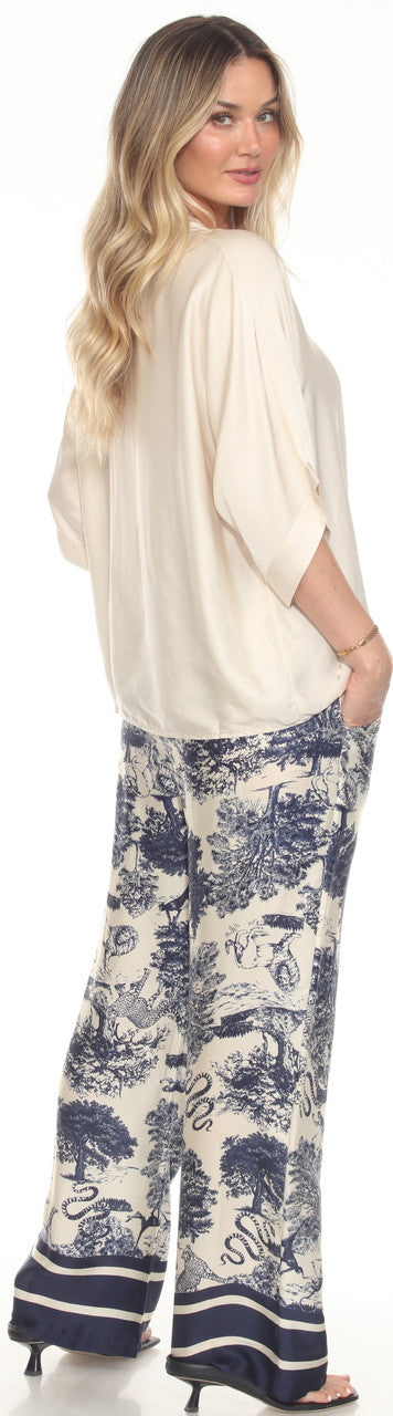 9930 Silk Navy Pant FAC