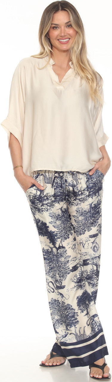 9930 Silk Navy Pant FAC