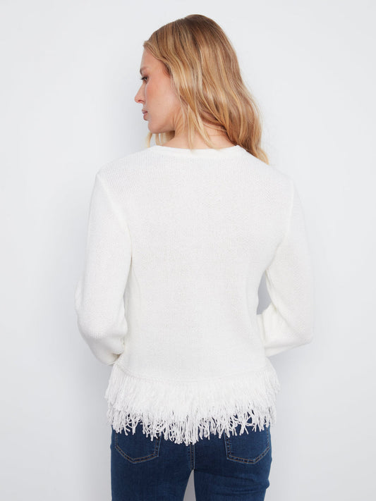 2051 Fringe Bottom Sweater CWB