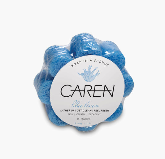 Caren Blue Linen Sponge