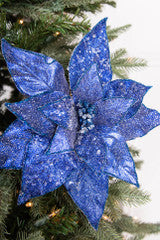 7117 Glitter Poinsettia Stem RIB