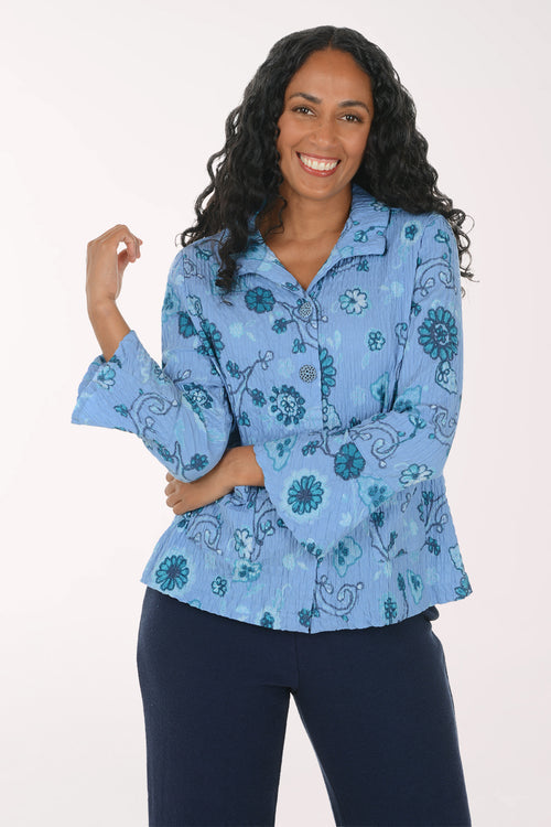 48045 Crinkle Flounce Jacket HAB
