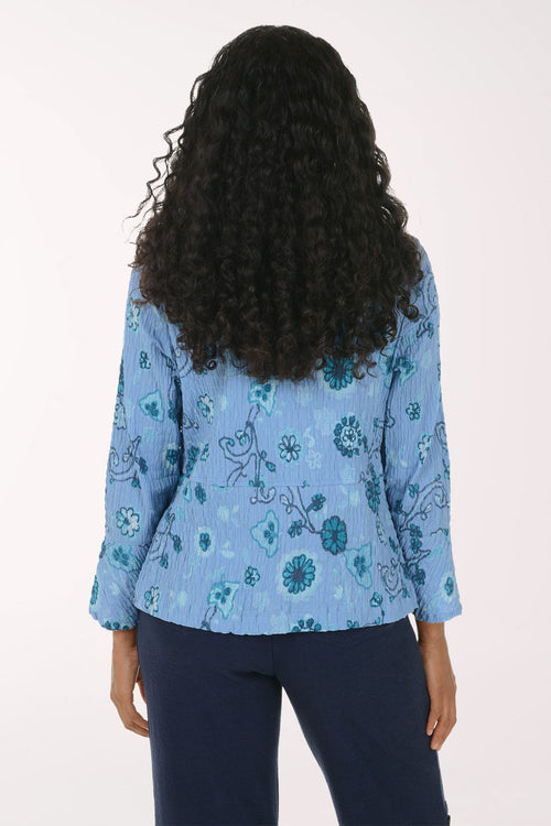 48045 Crinkle Flounce Jacket HAB