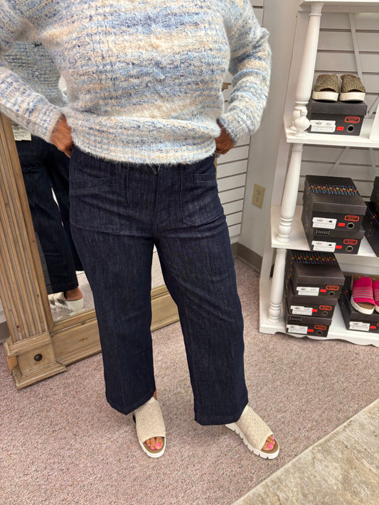 5660 Cropped Wide Leg Stretch Denim CWB