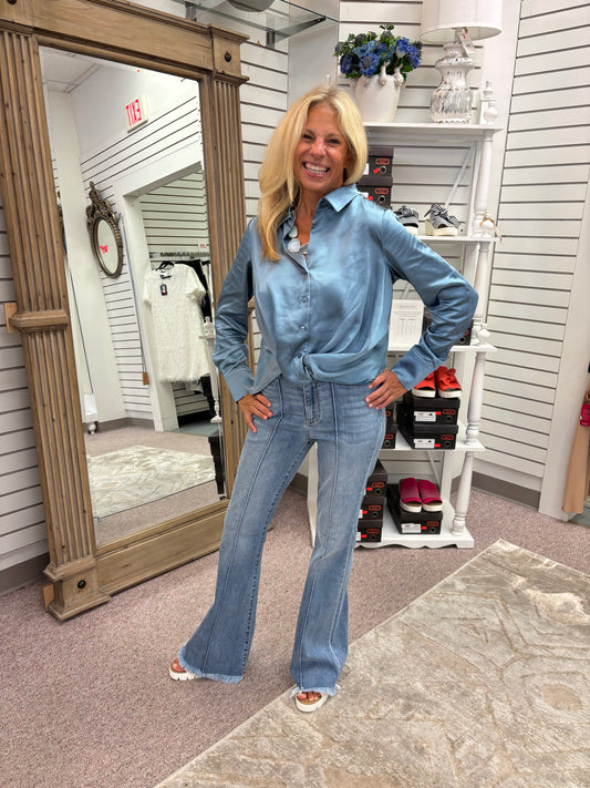 2687 Flare Front Fray Hem JBC