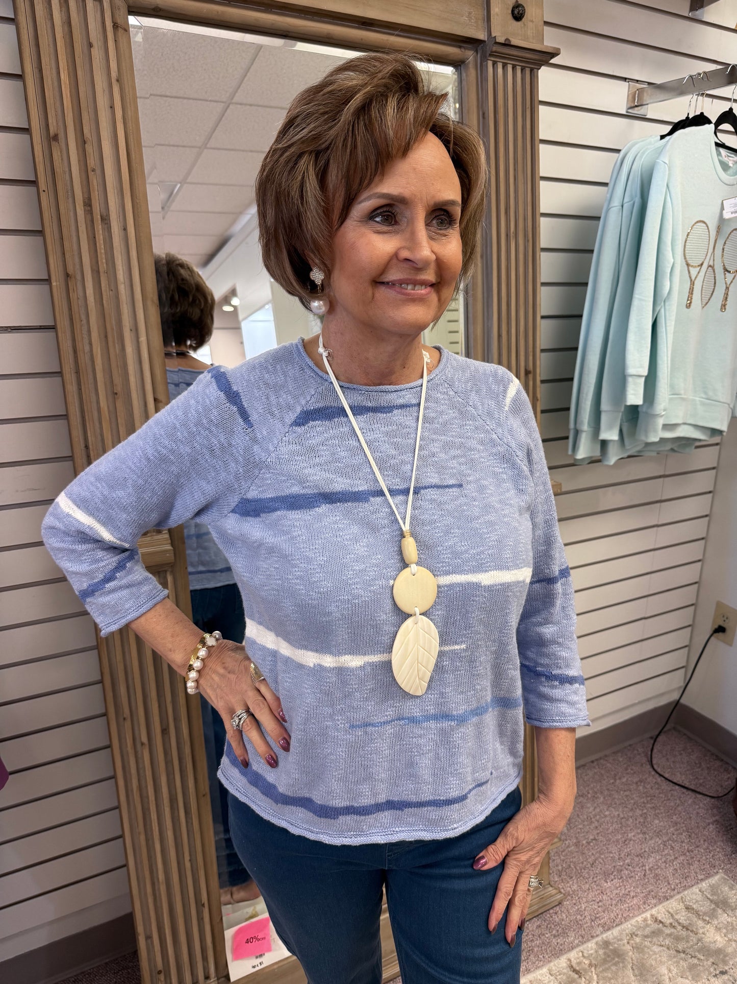 9702 Blue Pullover HAB