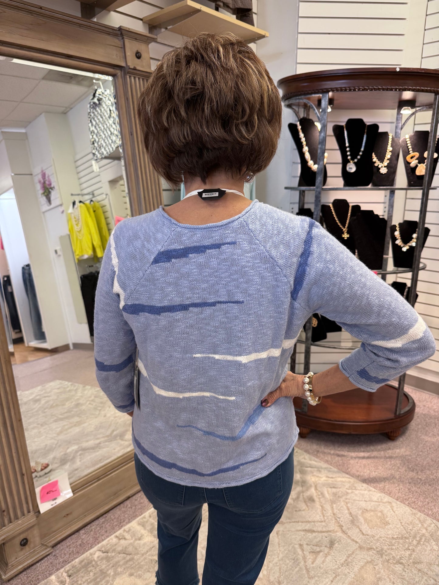 9702 Blue Pullover HAB