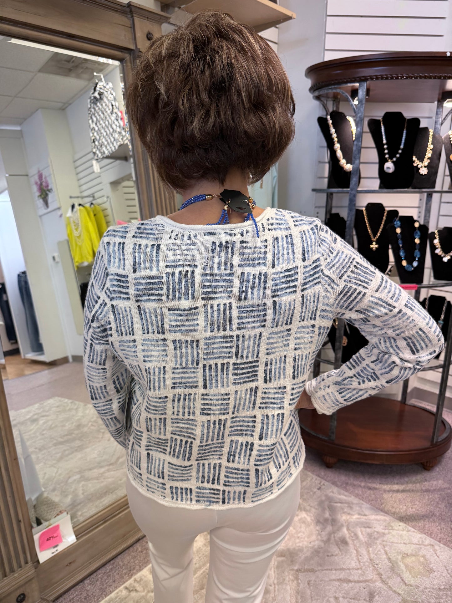 2318 Stamped Cardigan HAB