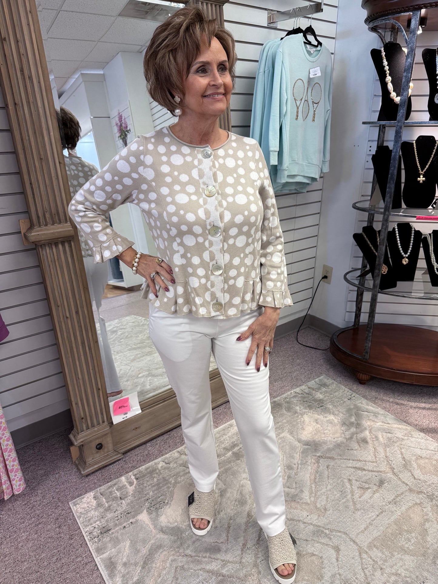 8225 Dots Cardigan HAB