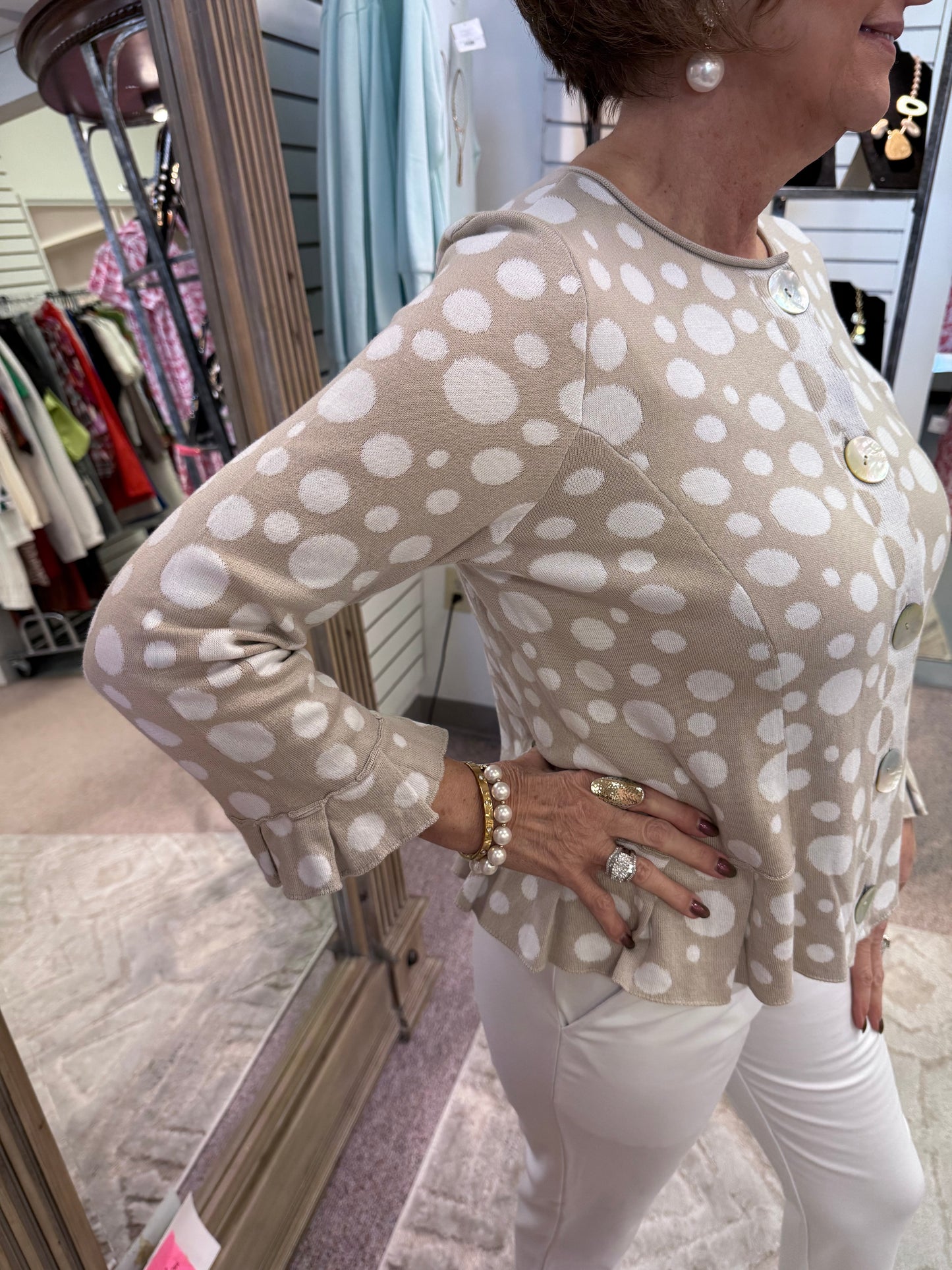 8225 Dots Cardigan HAB