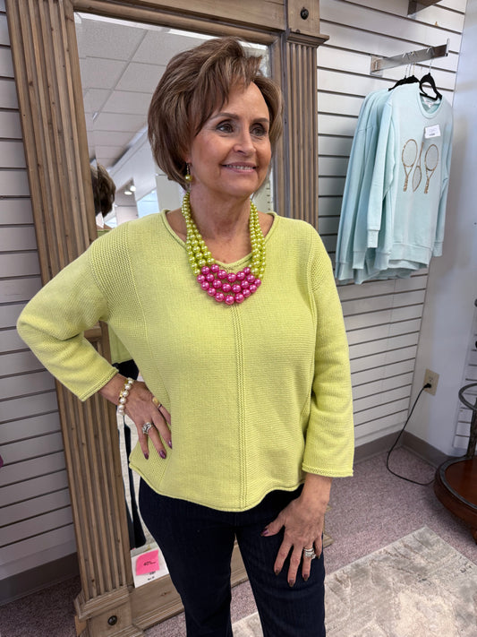 3489 Aloe V-Neck HAB