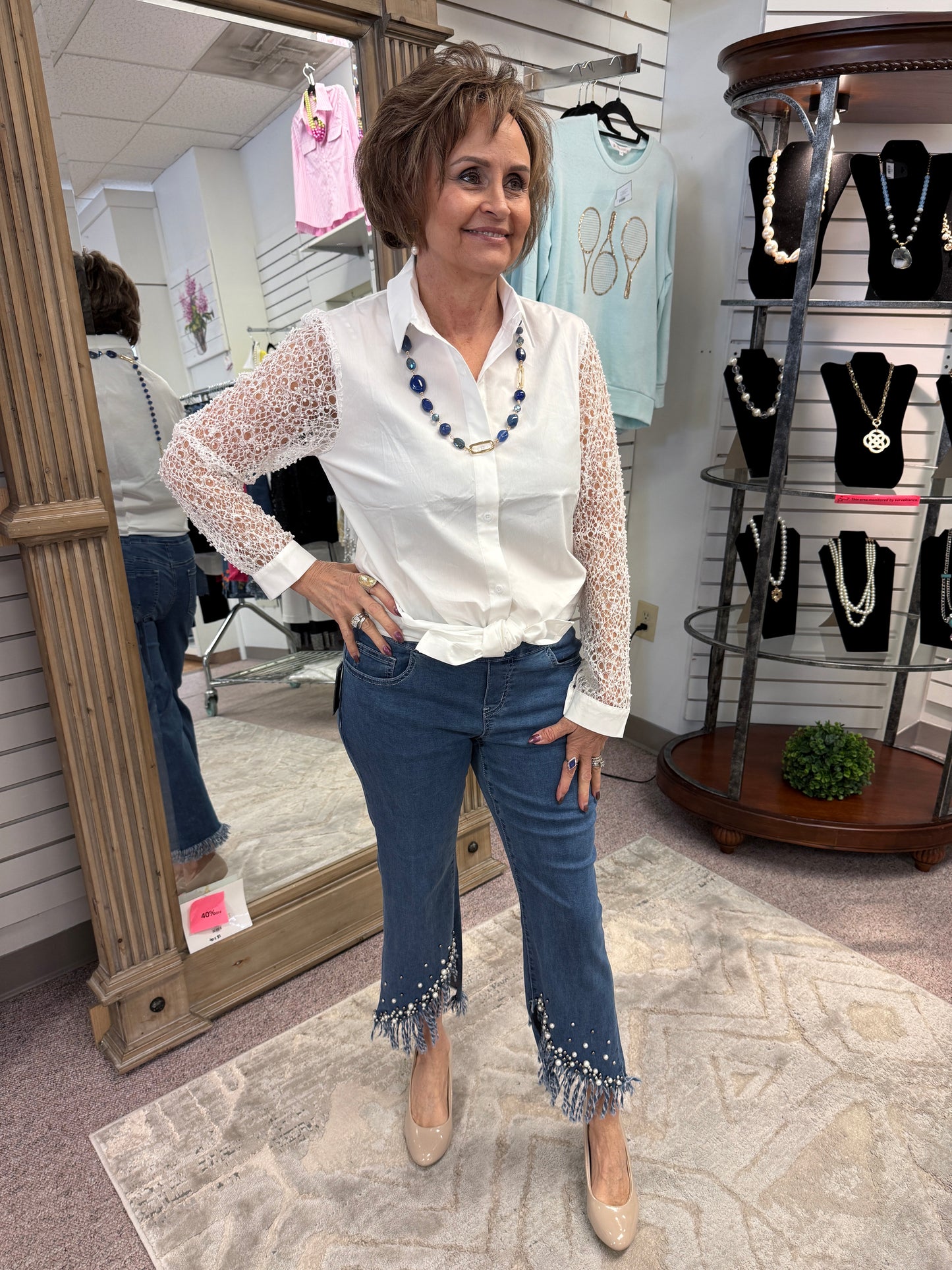 341 Ankle W/Pearls Jean TBC