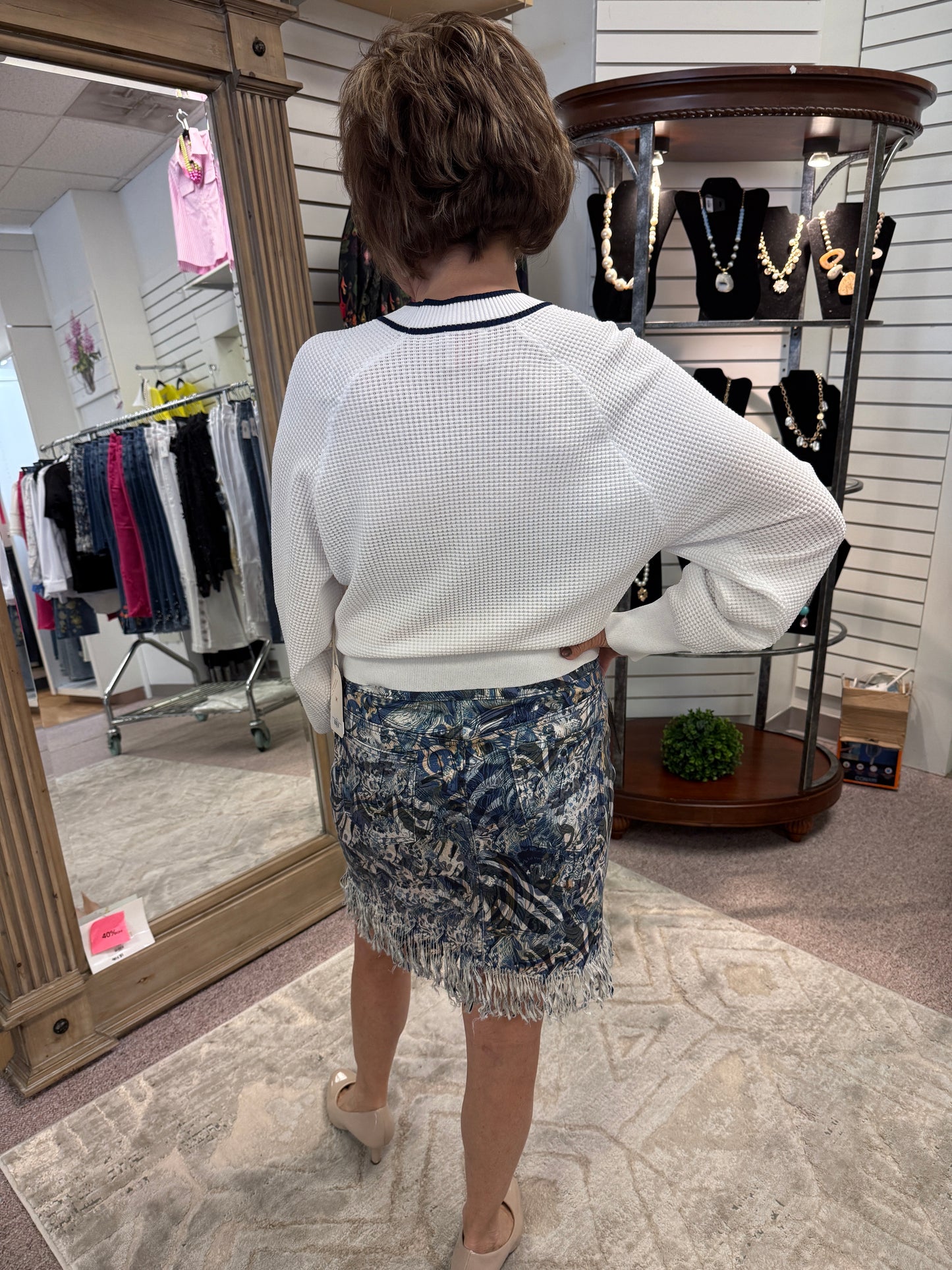 5925 White Dolman Sweater KER