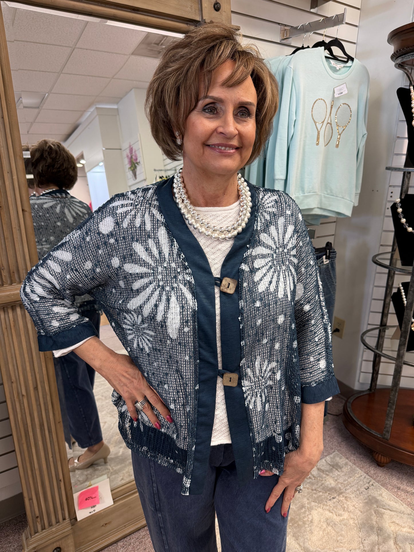 2182 Mesh Cardigan JNJ