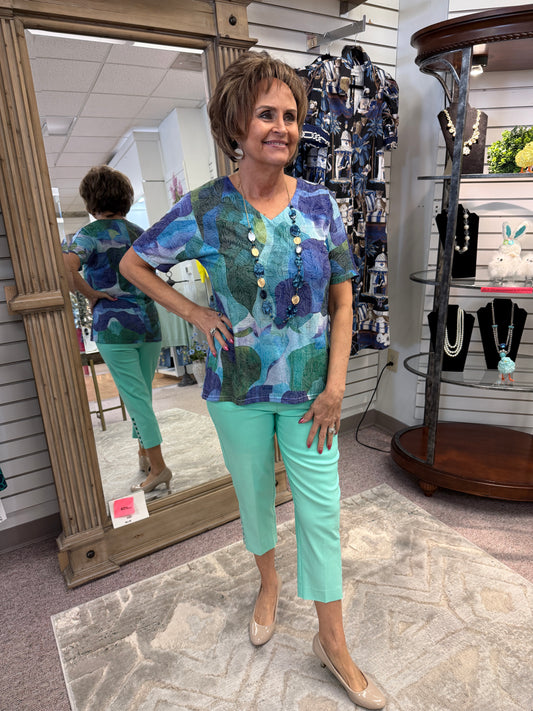 5BLU Burnout Print Blue TBC